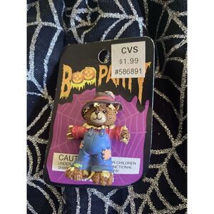 Halloween Vintage 1997 CVS Boo Party HALLOWEEN LAPELPIN 586891 Pumpkin Scarecrow